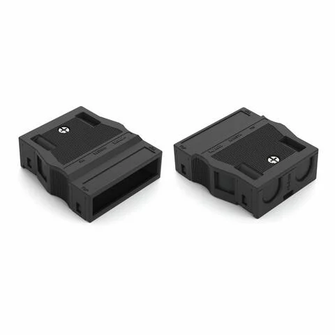 770-504/023-000 - Strain relief housing; 4-pole; for 2 cables; 5.0 … 9.0 mm; 55 mm; black