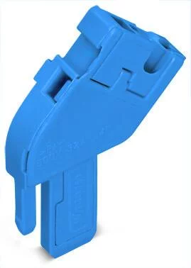 769-512/000-006 - Start module for 1-conductor female connector; angled; CAGE CLAMP®; 4 mm²; Pin spacing 5 mm; 1-pole; coding finger; with integrated end plate; 4,00 mm²; blue