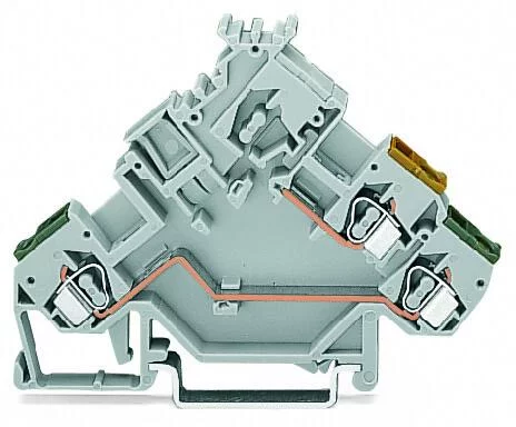 280-554 - 3-conductor actuator supply terminal block; with colored conductor entries; 2.5 mm²; CAGE CLAMP®; 2,50 mm²; gray