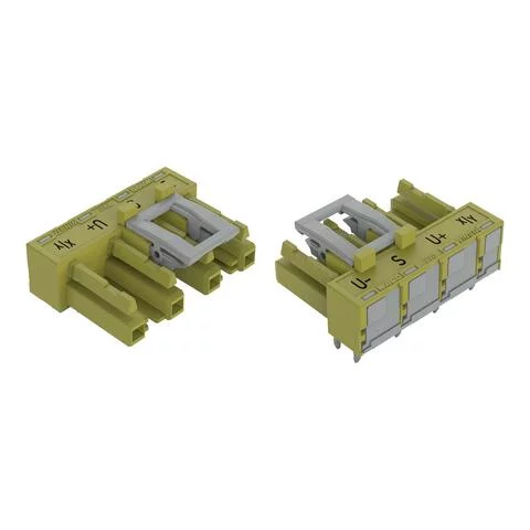 770-864/011-000/071-000 - Socket for PCBs; angled; 4-pole; Cod. B; light green
