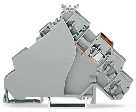 280-515 - Actuator supply terminal block; Power supply from control panel side; with colored conductor entries; 2.5 mm²; CAGE CLAMP®; 2,50 mm²; gray
