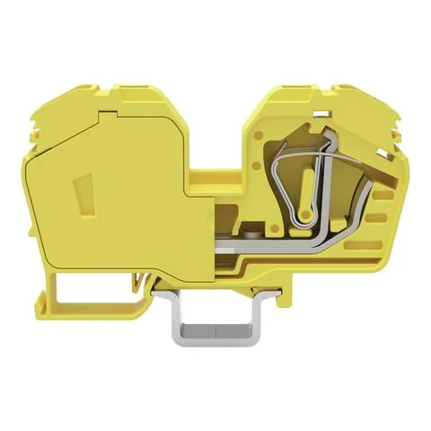 285-636 - 2-conductor through terminal block; 35 mm²; with integrated end plate; side and center marking; only for DIN 35 x 15 rail; CAGE CLAMP®; 35,00 mm²; yellow