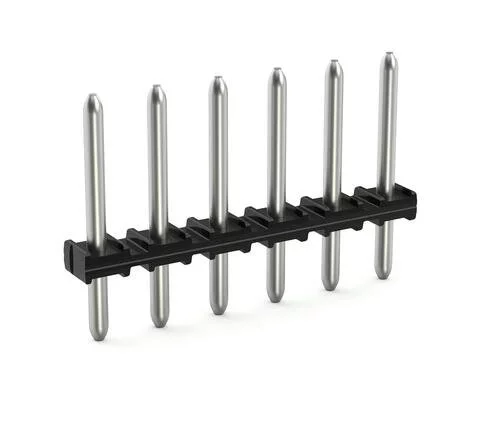 2091-1707 - THT male header; 1.0 mm Ø solder pin; straight; Pin spacing 3.5 mm; 7-pole; black