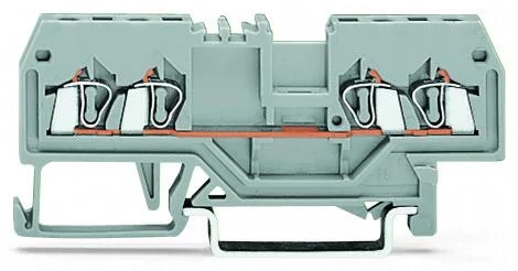 279-832 - 4-conductor through terminal block; 1.5 mm²; center marking; for DIN-rail 35 x 15 and 35 x 7.5; CAGE CLAMP®; 1,50 mm²; orange