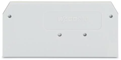279-330 - End and intermediate plate; 2 mm thick; light gray