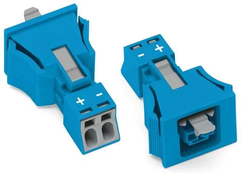 890-2102 - WINSTA® through-panel socket (female); MINI; snap-in; +/- marking; 2-pole; blue 890-2102 - WINSTA® through-panel socket (female); MINI; snap-in; +/- marking; 2-pole; blue