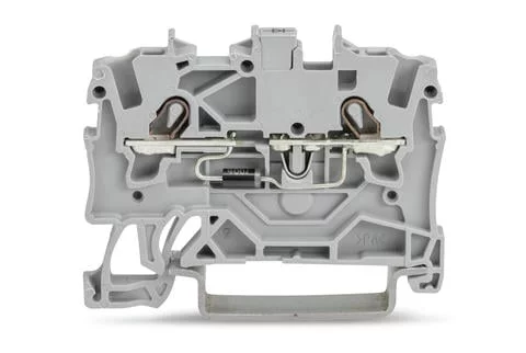2001-1211/1000-410 - Diode terminal block; 1N4007 (PN); rail mount; 2-conductor; 4.2 mm wide; gray