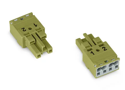 770-262 - Socket; 2-pole; Cod. B; 4,00 mm²; light green 770-262 - Socket; 2-pole; Cod. B; 4,00 mm²; light green