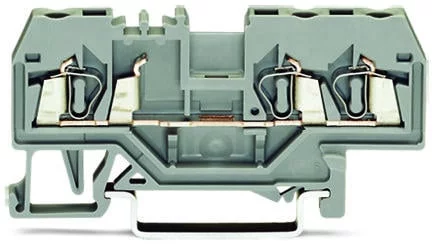 280-681 - 3-conductor through terminal block; 2.5 mm²; center marking; for DIN-rail 35 x 15 and 35 x 7.5; CAGE CLAMP®; 2,50 mm²; gray