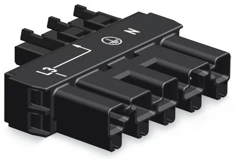 770-903 - Intermediate coupler; 5-pole/3-pole; Cod. A; L3 - L; black