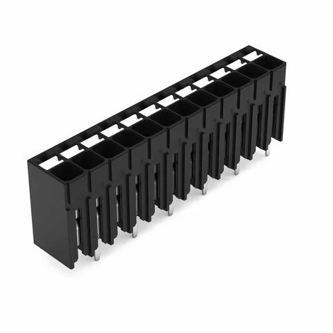 2086-1132 - THR PCB terminal block; push-button; 1.5 mm²; Pin spacing 3.5 mm; 12-pole; Push-in CAGE CLAMP®; 1,50 mm²; black