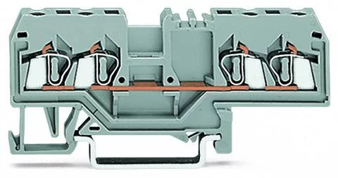 280-603 - 4-conductor through terminal block; 2.5 mm²; center marking; for DIN-rail 35 x 15 and 35 x 7.5; CAGE CLAMP®; 2,50 mm²; orange