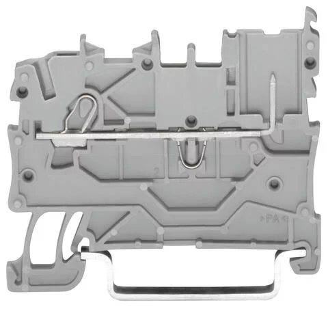 2020-1201 - X-COM S-Mini carrier/feedthrough terminal block; rail mount; 1-conductor, 1-pin; 3.5 mm wide; gray