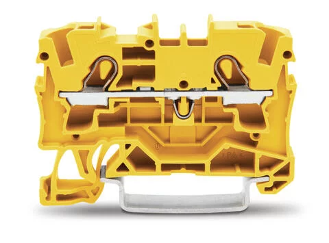 2004-1206 - TOPJOB®S feedthrough terminal block; rail mount; 2-conductor; 6.2 mm wide; yellow