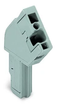 769-101/022-000 - 1-conductor female connector, angled; CAGE CLAMP®; 4 mm²; Pin spacing 5 mm; 1-pole; coding finger; 4,00 mm²; gray