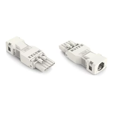 890-125 - Socket; with strain relief housing; 5-pole; Cod. A; 1,50 mm²; white