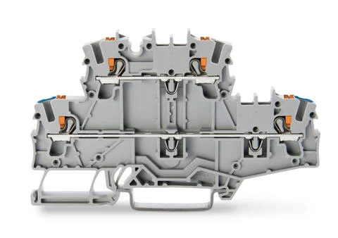 2202-2702 - TOPJOB®S double-deck terminal block with push-buttons; through/through (N/L); rail mount; without marker carrier; 2-conductor; 5.2 mm wide; gray; 2202-2702 - TOPJOB®S double-deck terminal block with push-buttons; through/through (N/L); rail mount; without marker carrier; 2-conductor; 5.2 mm wide; gray;