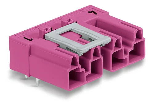 770-894/011-000 - Plug for PCBs; angled; 4-pole; Cod. B; pink