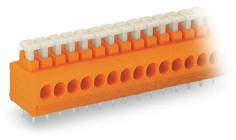 235-107 - PCB terminal block; push-button; 1.5 mm²; Pin spacing 3.81 mm; 7-pole; Push-in CAGE CLAMP®; 1,50 mm²; orange