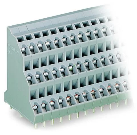 737-108 - Triple-deck PCB terminal block; 2.5 mm²; Pin spacing 5 mm; 24-pole; CAGE CLAMP®; 2,50 mm²; gray