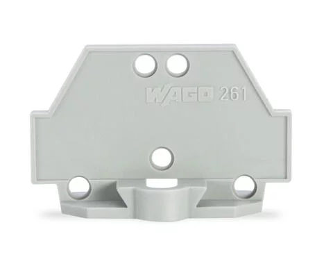 261-410 - End plate; with fixing flange; gray