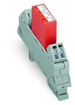 288-364 - Relay module; Nominal input voltage: 24 VDC; 1 make contact; Limiting continuous current: 5 A; Module width: 13 mm; 2,50 mm²; gray