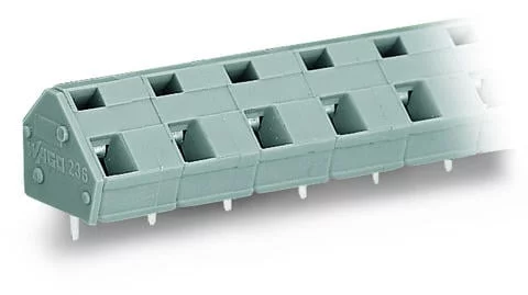 236-324 - PCB terminal block; 2.5 mm²; Pin spacing 10/10.16 mm; 24-pole; CAGE CLAMP®; commoning option; 2,50 mm²; gray