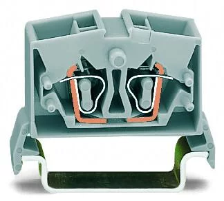 264-731 - 4-conductor miniature through terminal block; 2.5 mm²; with test option; center marking; for DIN-rail 35 x 15 and 35 x 7.5; CAGE CLAMP®; 2,50 mm²; gray