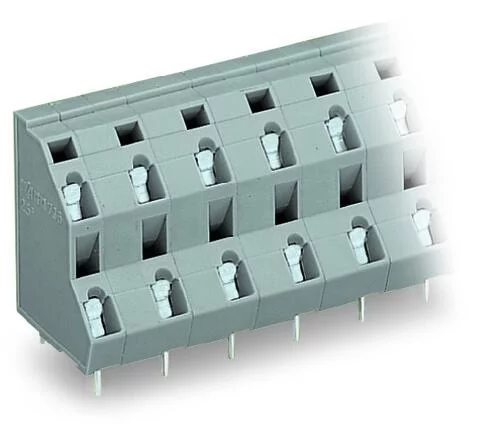 736-704 - Double-deck PCB terminal block; 2.5 mm²; Pin spacing 10 mm; 8-pole; CAGE CLAMP®; 2,50 mm²; gray