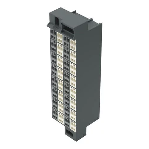726-321 - Matrix patchboard; 32-pole; Marking 1-32; Colors of modules: gray/white; Module marking, side 1 and 2 vertical; for 19 racks; 1,50 mm²; dark gray
