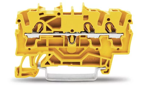 2002-1306 - TOPJOB®S feedthrough terminal block; rail mount; 3-conductor; 5.2 mm wide; yellow