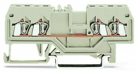 279-994 - 4-conductor through terminal block; 1.5 mm²; suitable for Ex e II applications; center marking; for DIN-rail 35 x 15 and 35 x 7.5; CAGE CLAMP®; 1,50 mm²; light gray