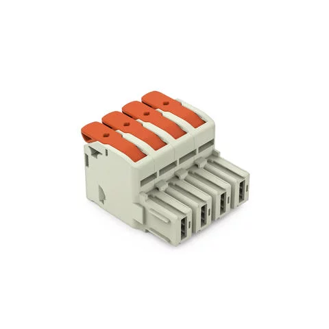 832-1104 - Female plug; Push-in CAGE CLAMP with operating lever; AWG 18 - 4; Pin spacing 10.16 mm; 4-pole