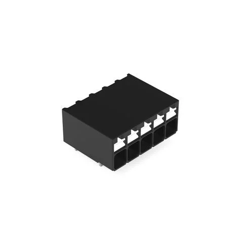2086-1205 - THR PCB terminal block; push-button; 1.5 mm²; Pin spacing 3.5 mm; 5-pole; Push-in CAGE CLAMP®; 1,50 mm²; black 2086-1205 - THR PCB terminal block; push-button; 1.5 mm²; Pin spacing 3.5 mm; 5-pole; Push-in CAGE CLAMP®; 1,50 mm²; black
