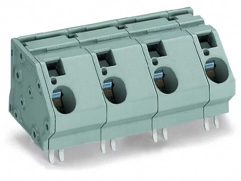 745-653/006-000 - PCB terminal block; 16 mm²; Pin spacing 20 mm; 3-pole; CAGE CLAMP®; commoning option; 16,00 mm²; gray