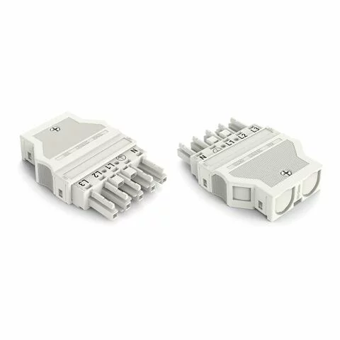 770-325 - Socket; with strain relief housing; 5-pole; Cod. A; 4,00 mm²; white 770-325 - Socket; with strain relief housing; 5-pole; Cod. A; 4,00 mm²; white