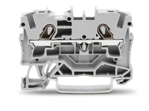 2004-1201 - TOPJOB®S feedthrough terminal block; rail mount; 2-conductor; 6.2 mm wide; gray