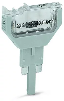 2002-800/1000-411 - Diode plug; 1N4007 (N-P); for 2002 series carrier terminal blocks; 5.2 mm wide; gray