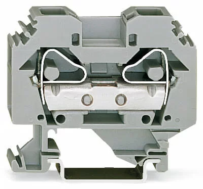 283-101 - 2-conductor through terminal block; 16 mm²; lateral marker slots; for DIN-rail 35 x 15 and 35 x 7.5; CAGE CLAMP®; 16,00 mm²; gray