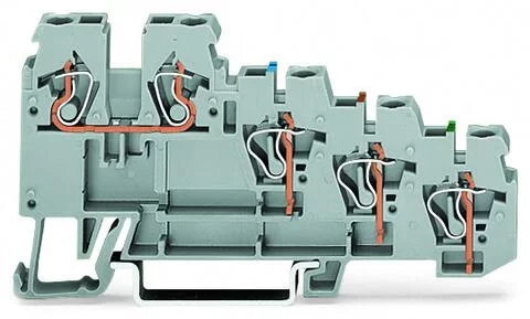 270-570 - 4-conductor sensor terminal block; with colored conductor entries; 2.5 mm²; CAGE CLAMP®; 2,50 mm²; gray