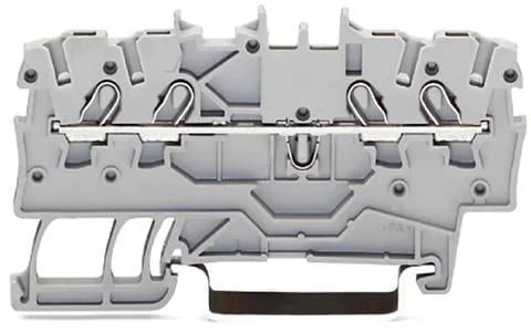 2000-1401 - TOPJOB®S feedthrough terminal block; rail mount; 4-conductor; 3.5 mm wide; gray