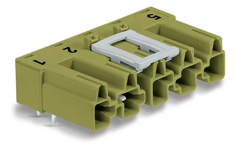 770-875/011-000 - Plug for PCBs; angled; 5-pole; Cod. B; light green