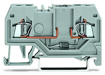 279-915/281-411 - Component terminal block; 2-conductor; with diode 1N4007; anode, right side; for DIN-rail 35 x 15 and 35 x 7.5; 1.5 mm²; CAGE CLAMP®; 1,50 mm²; gray