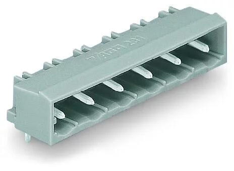 231-846/001-000 - THT male header; 1.0 x 1.0 mm solder pin; angled; Pin spacing 7.5 mm; 16-pole; gray
