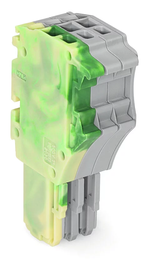 2020-103/000-037 - 1-conductor female connector; Push-in CAGE CLAMP®; 1.5 mm²; Pin spacing 3.5 mm; 3-pole; 1,50 mm²; green-yellow/gray