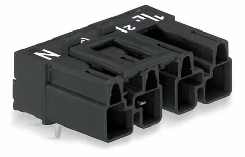 770-814/011-000 - Plug for PCBs; angled; 4-pole; Cod. A; black