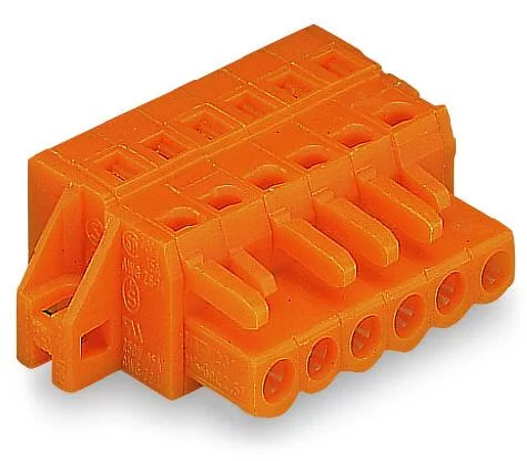 231-317/031-000 - 1-conductor female connector; CAGE CLAMP®; 2.5 mm²; Pin spacing 5.08 mm; 17-pole; clamping collar; 2,50 mm²; orange
