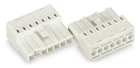 267-501 - Female connector; without ground contact; 7-pole; 2,50 mm²; white
