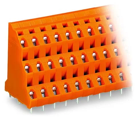 737-606 - Triple-deck PCB terminal block; 2.5 mm²; Pin spacing 7.62 mm; 18-pole; CAGE CLAMP®; 2,50 mm²; orange