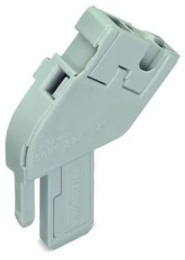 769-512 - Start module for 1-conductor female connector; angled; CAGE CLAMP®; 4 mm²; Pin spacing 5 mm; 1-pole; coding finger; with integrated end plate; 4,00 mm²; gray